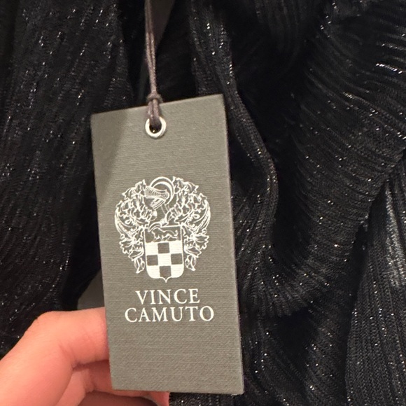 Vince Camuto Black Long Sleeve Jumpsuit Elegant Evening Wear NWT Size M - Picture 4 of 10